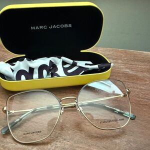 Marc Jacobs Gold Frame Glasses with Yellow Case